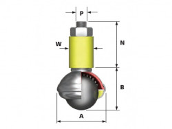 SFERA PORTANTE CON FISSAGGIO IN ACCIAIO   REF. ALWAYSE 2004-13
